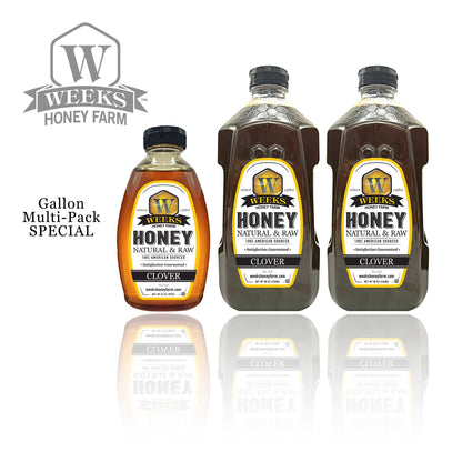 All-Natural Pure Raw Clover Honey - Sweet, Light, & Nutrient-Rich, No Additives, Sourced from American West Clover Fields