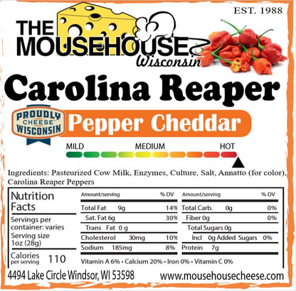 Carolina Reaper Pepper Cheddar