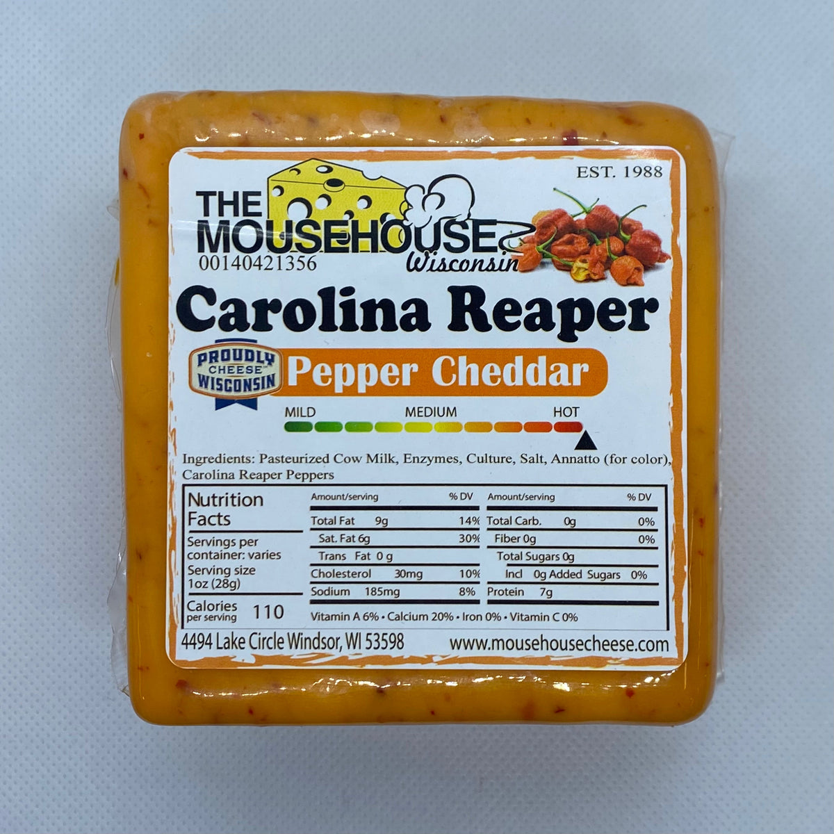 Carolina Reaper Pepper Cheddar by Mousehouse Cheesehaus