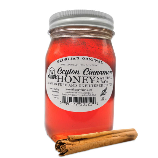 Weeks Infused All-Natural Raw Ceylon Cinnamon Honey, 22 Ounce