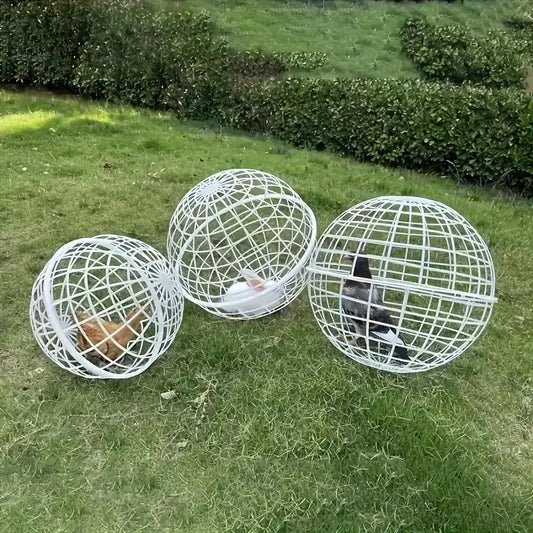 Rolling Plastic Chicken Cage by Dahlia Pets