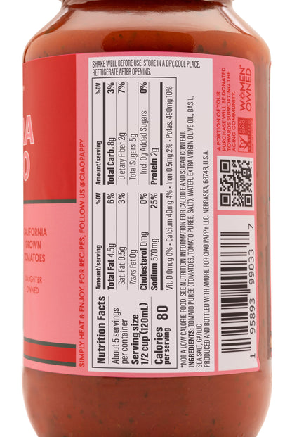 Marinara Classico – Garlic & Basil Tomato Sauce