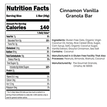 Cinnamon Vanilla Granola Bars