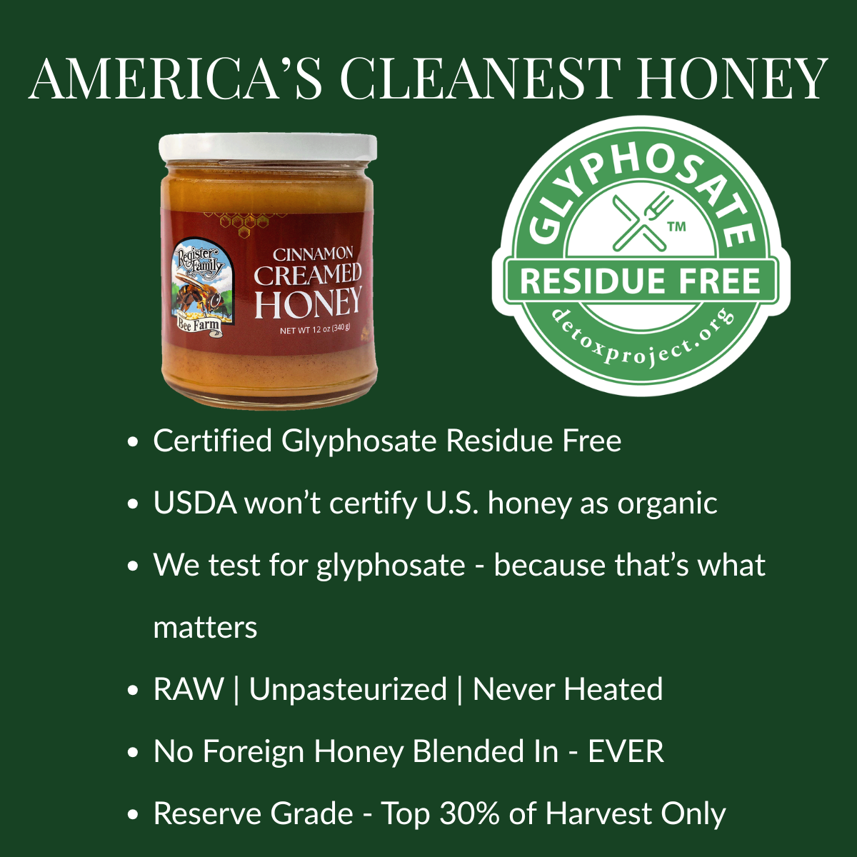 Cinnamon Creamed Honey — 12 oz