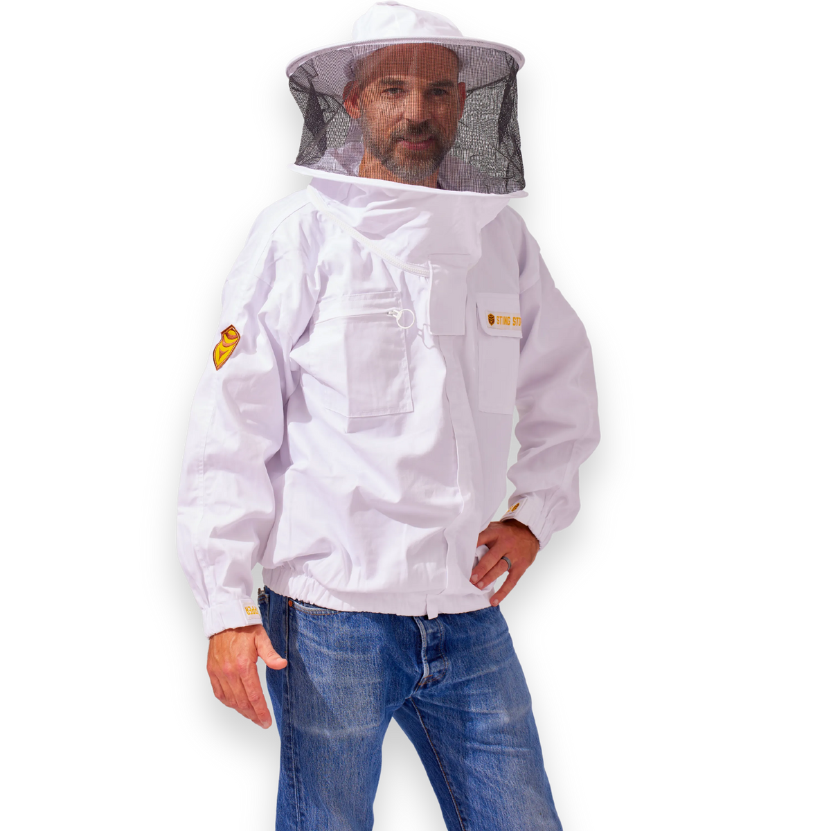 Classic Cotton Beekeeping Jacket with Round Veil by Foxhound Bee Company