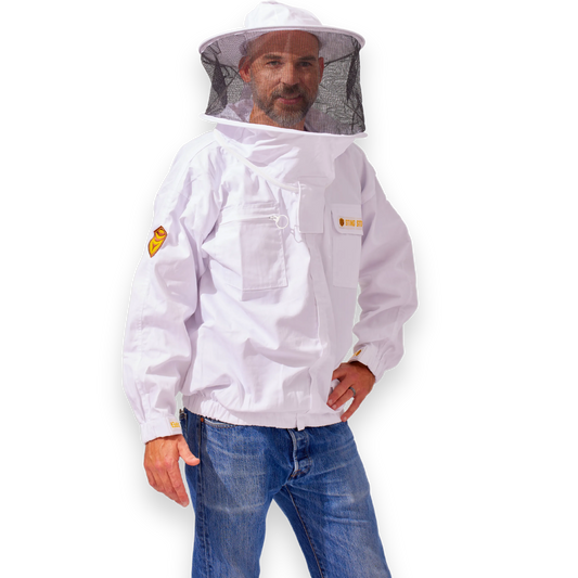 Classic Cotton Beekeeping Jacket with Round Veil by Foxhound Bee Company
