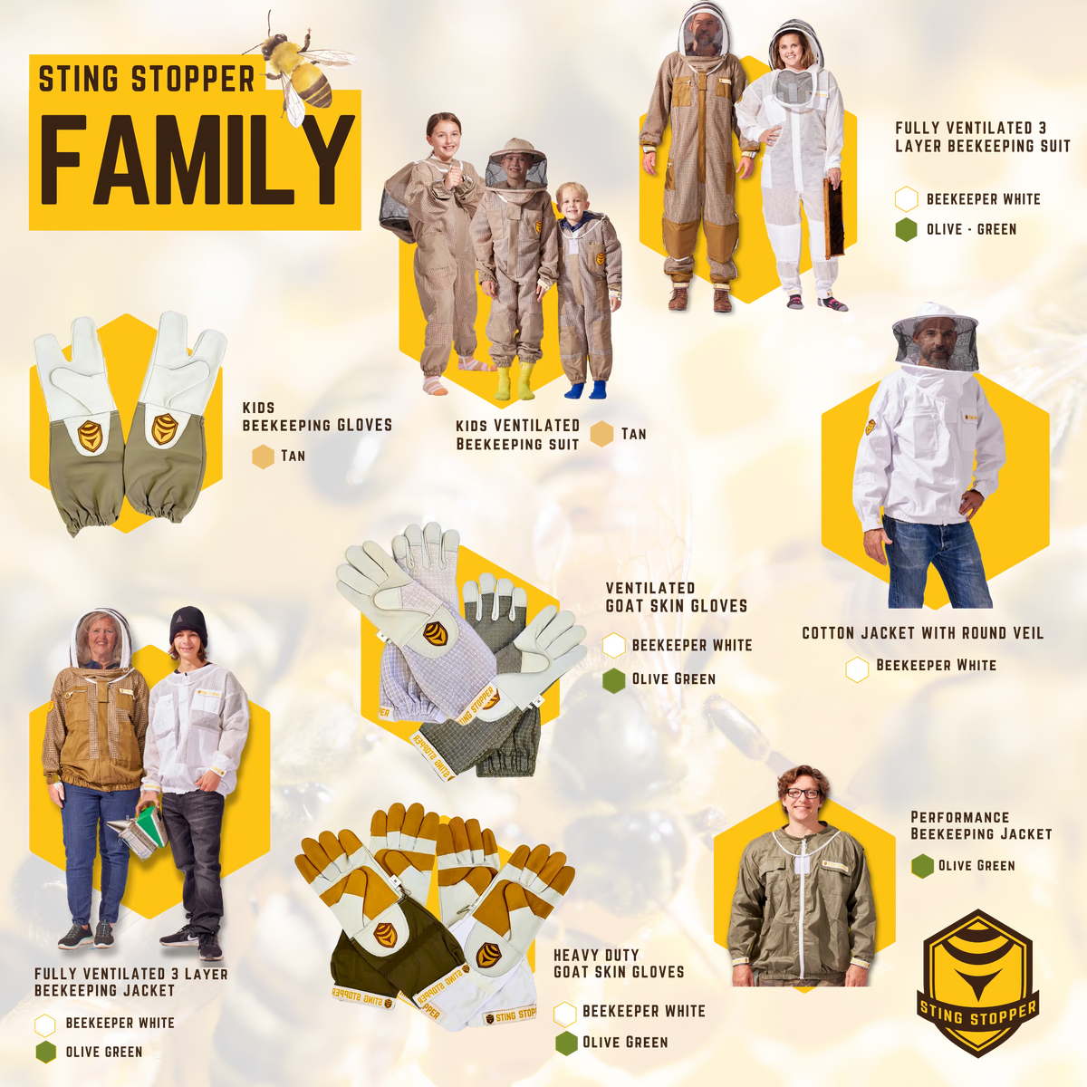 Classic Cotton Beekeeping Jacket with Round Veil, image 6 of 9
