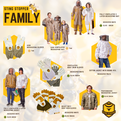 Classic Cotton Beekeeping Jacket with Round Veil