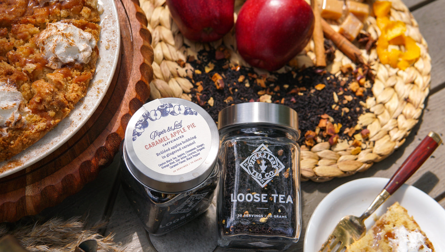 Caramel Apple Pie Glass Jar of Loose Leaf Tea - 30 Servings