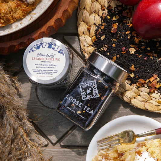 Caramel Apple Pie Glass Jar of Loose Leaf Tea - 30 Servings