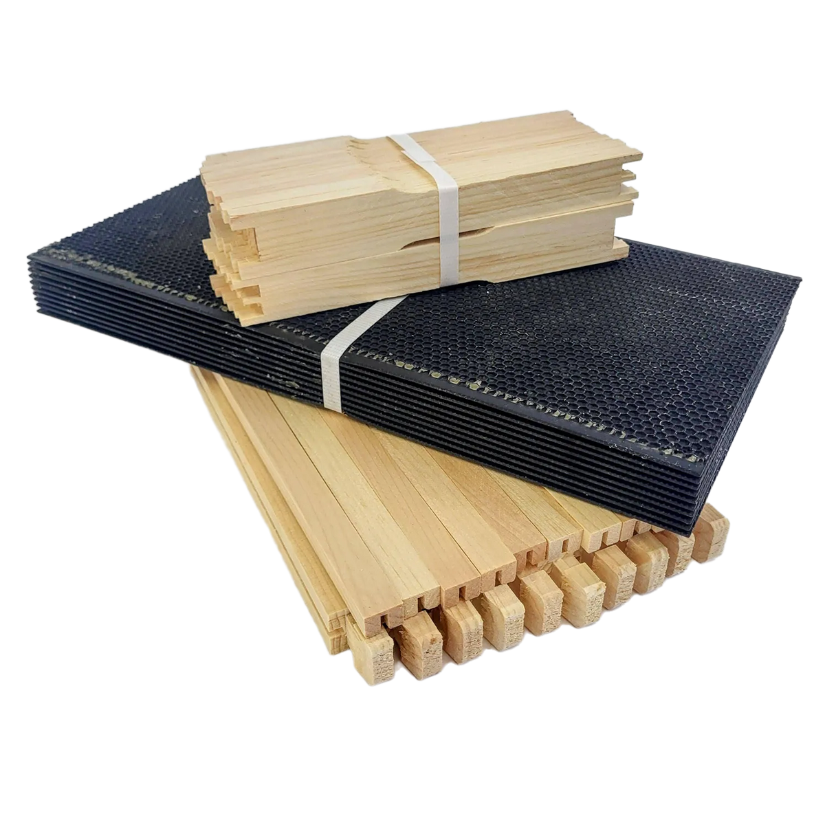 Deep 9 1/8-Inch Langsroth Frame, Grooved Top / Grooved Bottom With Double Wax Foundation by Foxhound Bee Company
