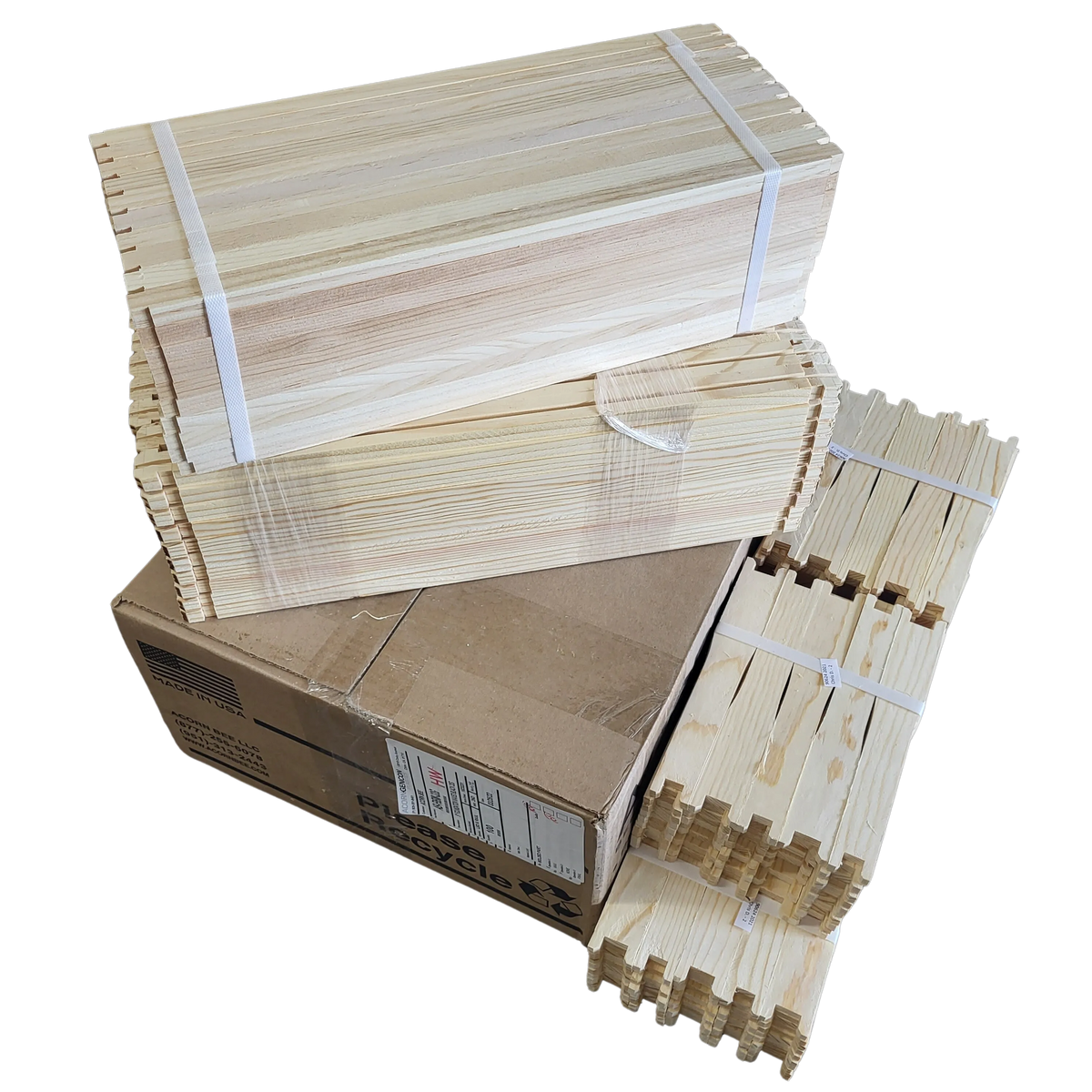 Deep 9 1/8-Inch Langsroth Frame, Grooved Top / Grooved Bottom With Double Wax Foundation, image 6 of 12