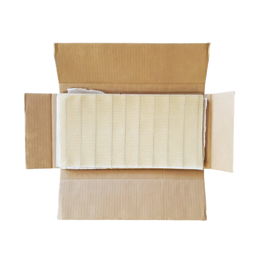 Deep Beeswax Foundation - Wired With Hooks - 8 3/8-inch