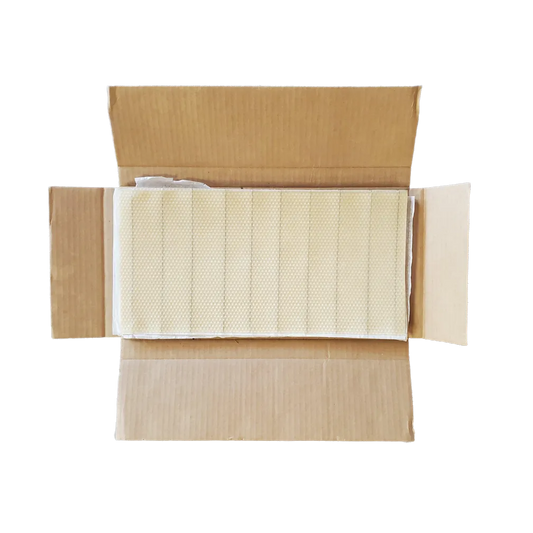 Deep Beeswax Foundation - Wired With Hooks - 8 3/8-inch by Foxhound Bee Company