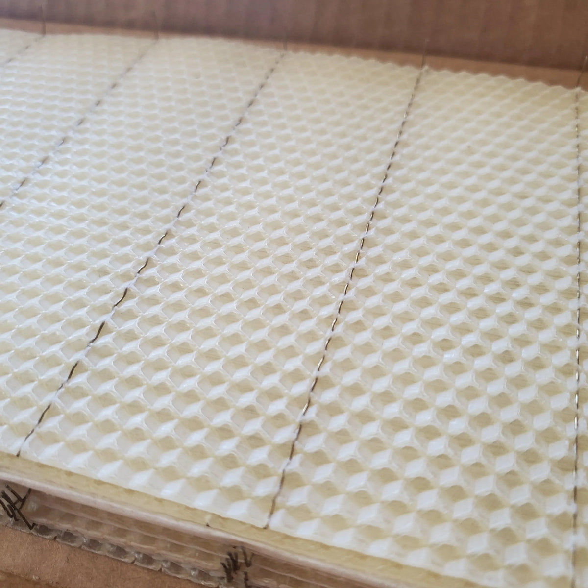 Deep Beeswax Foundation - Wired With Hooks - 8 3/8-inch
