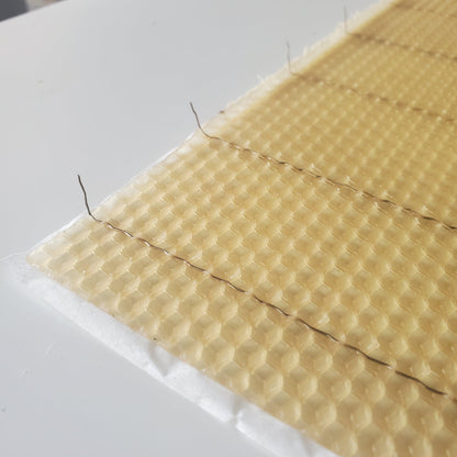 Deep Beeswax Foundation - Wired With Hooks - 8 3/8-inch