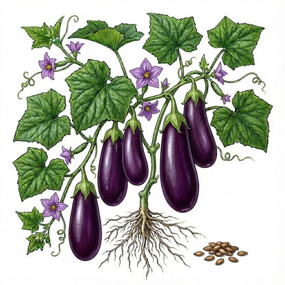 EGGPLANT Seeds, Black Beauty