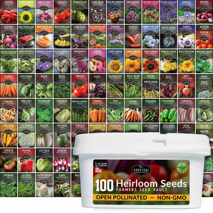 Complete Survival Garden Kit – 100 Seeds to Grow Food for Your Family