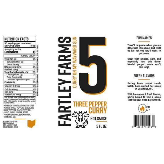 Three Pepper Curry Hot Sauce