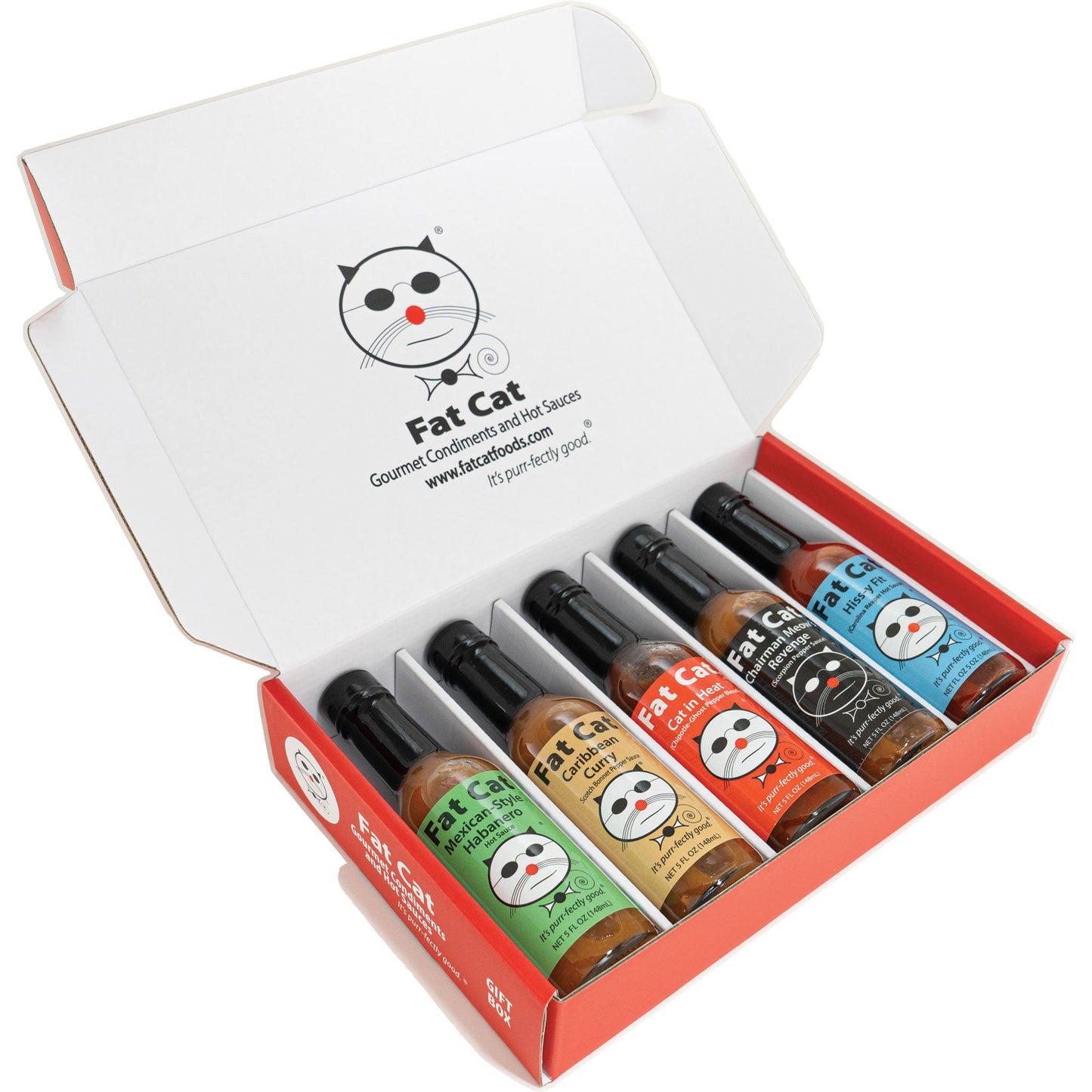 Heat Lovers 5 Bottle Hot Sauce Gift Box