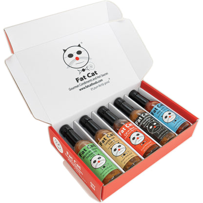 Heat Lovers 5 Bottle Hot Sauce Gift Box