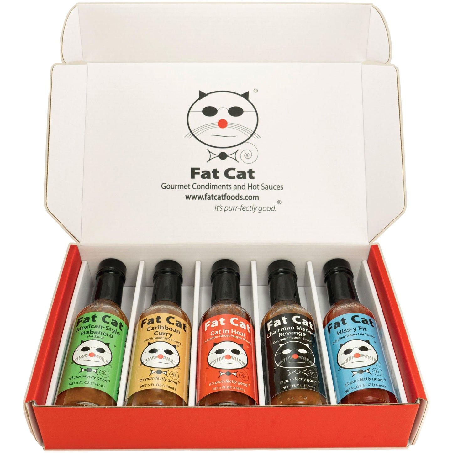 Heat Lovers 5 Bottle Hot Sauce Gift Box
