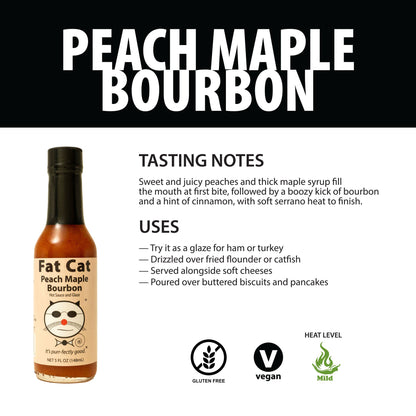 Peach Maple Bourbon Hot Sauce and Glaze