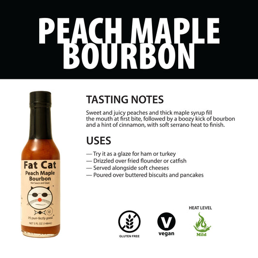 Peach Maple Bourbon Hot Sauce and Glaze