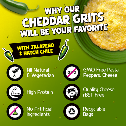 Jalapeño, Hatch Green Chile, Cheddar Grits