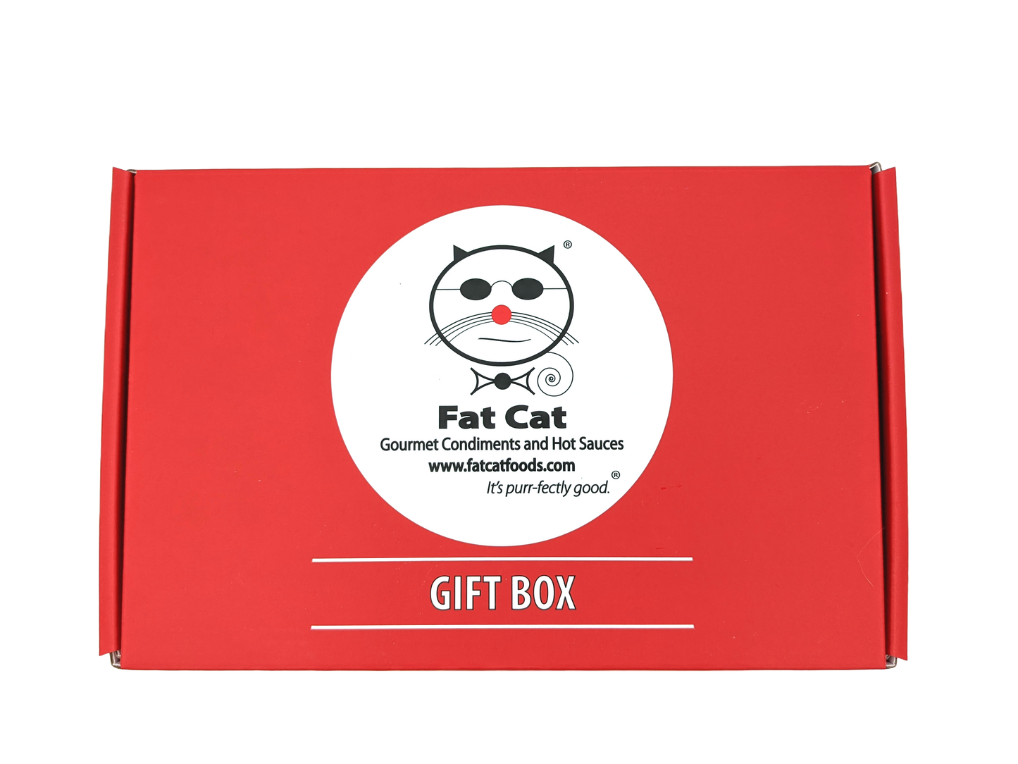 Funny Cat Name 4 Bottle Hot Sauce Gift Box