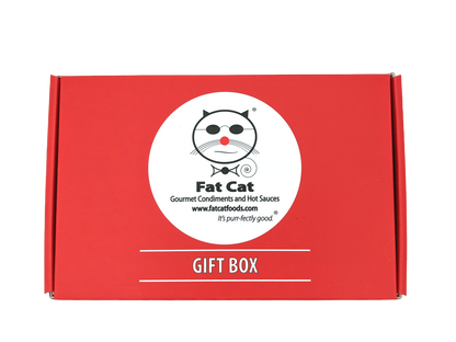 Funny Cat Name 4 Bottle Hot Sauce Gift Box