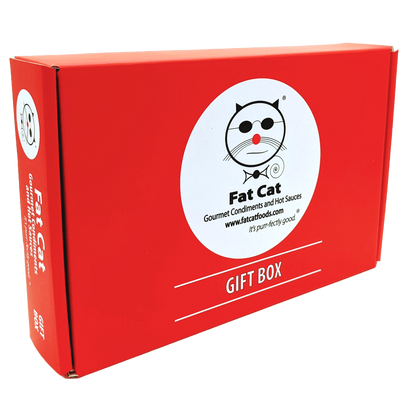 Funny Cat Name 4 Bottle Hot Sauce Gift Box