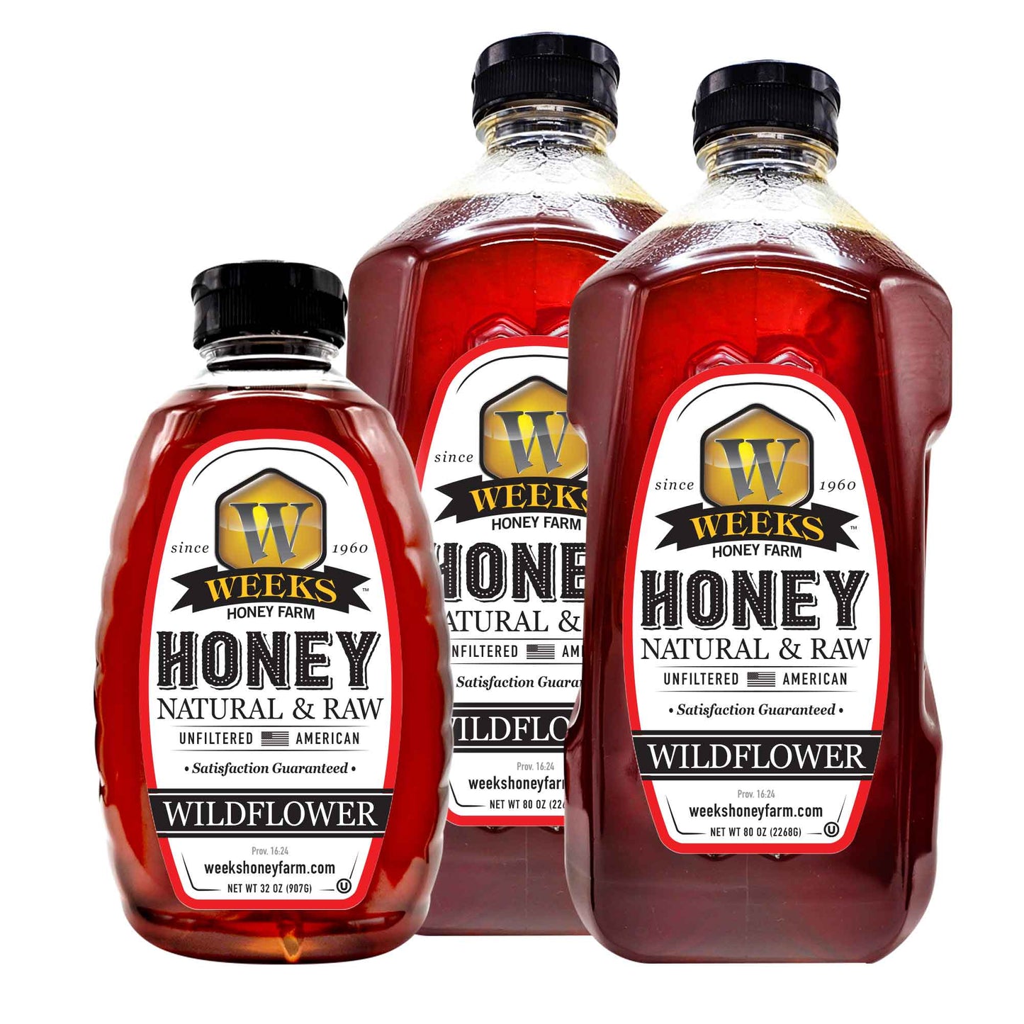 Pure Wildflower Honey - Natural & Raw | Weeks Honey Farm | Georgia
