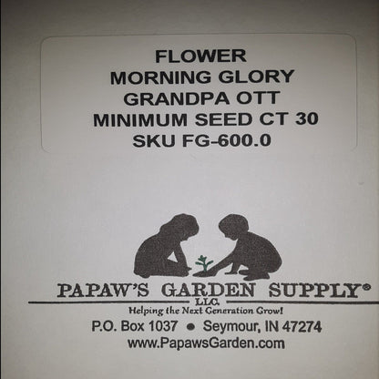 Grandpa Ott Morning Glory Vining Flower Seeds.
