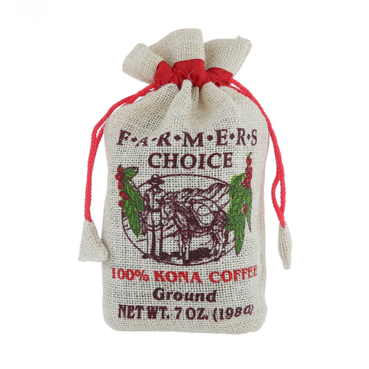 Farmers Choice 100% Kona Coffee Burlap Bag