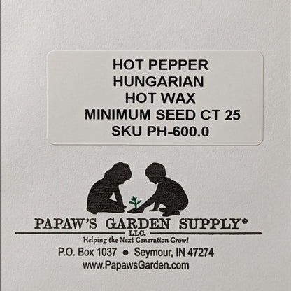 Hungarian Hot Wax Pepper Seeds
