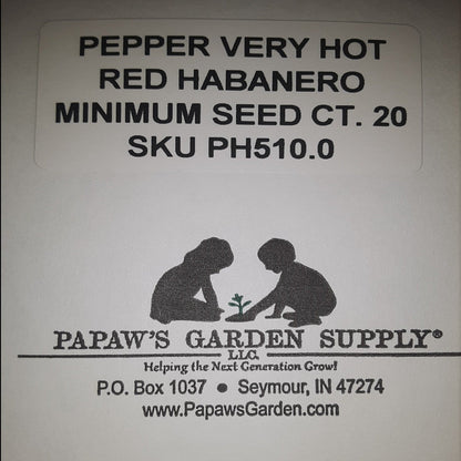 Habanero Red VERY HOT Pepper Seeds