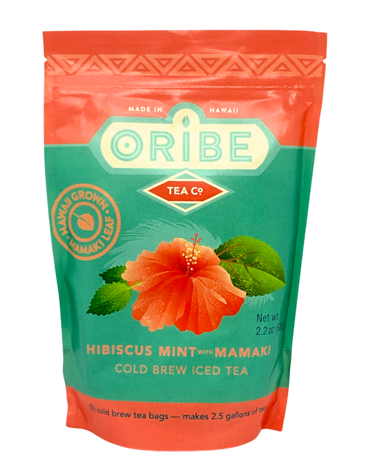 Oribe Tea Co. Hibiscus Mint with Mamaki Tea Cold Brew Iced Tea