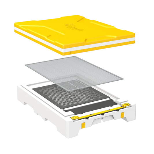 HiveIQ Base & Lid Kit w/ Queen Excluder by Foxhound Bee Company