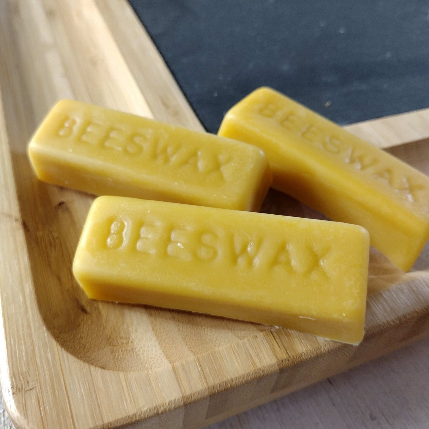 Food-grade yellow beeswax bars - all-natural from the farm