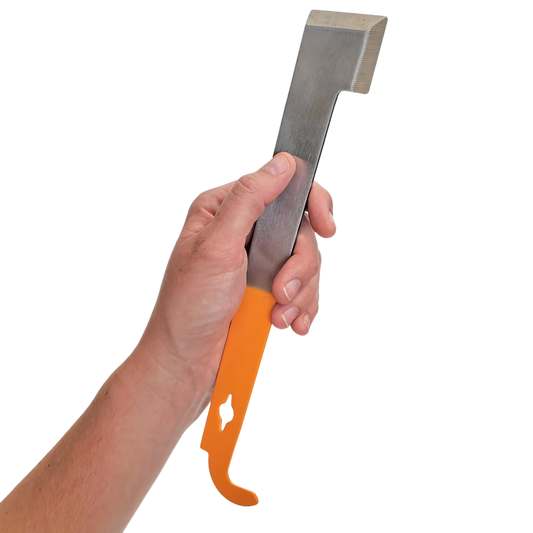 J Hook Orange Hive Tool by Foxhound Bee Company