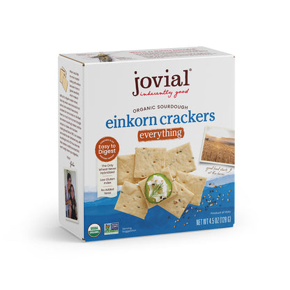 Organic Einkorn Sourdough Everything Crackers