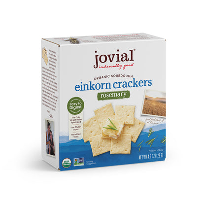 Organic Einkorn Sourdough Rosemary Crackers