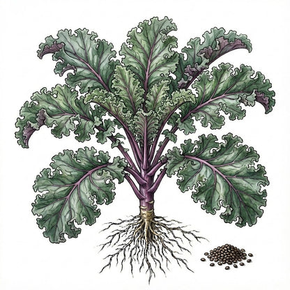 KALE Seeds, Red Russian