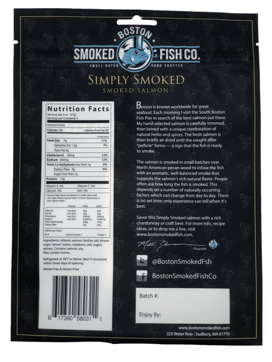 Simply Smoked Salmon Portions (Hot Smoked) - 3 x 3 LB by Boston Smoked Fish