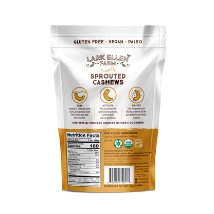Cashews Lightly Salted. Sprouted Organic
