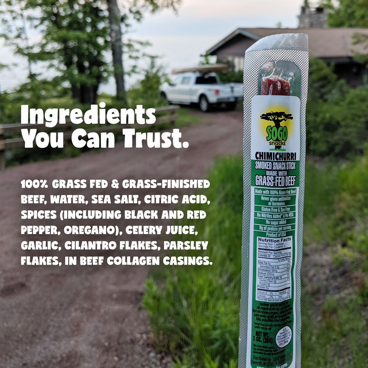Chimichurri - 100% Grass-Fed Beef Sticks (No Sugar)