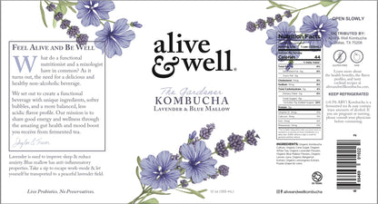 Lavender & Blue Mallow Kombucha Organic Bubble Goods