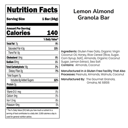 Lemon Almond Granola Bars