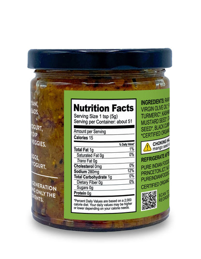 Indian Raw Mango Pickle - Limited Edition Seasonal Item - 9 oz